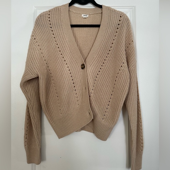 Sweaters - Garage Women's Beige Cardigan Sweater